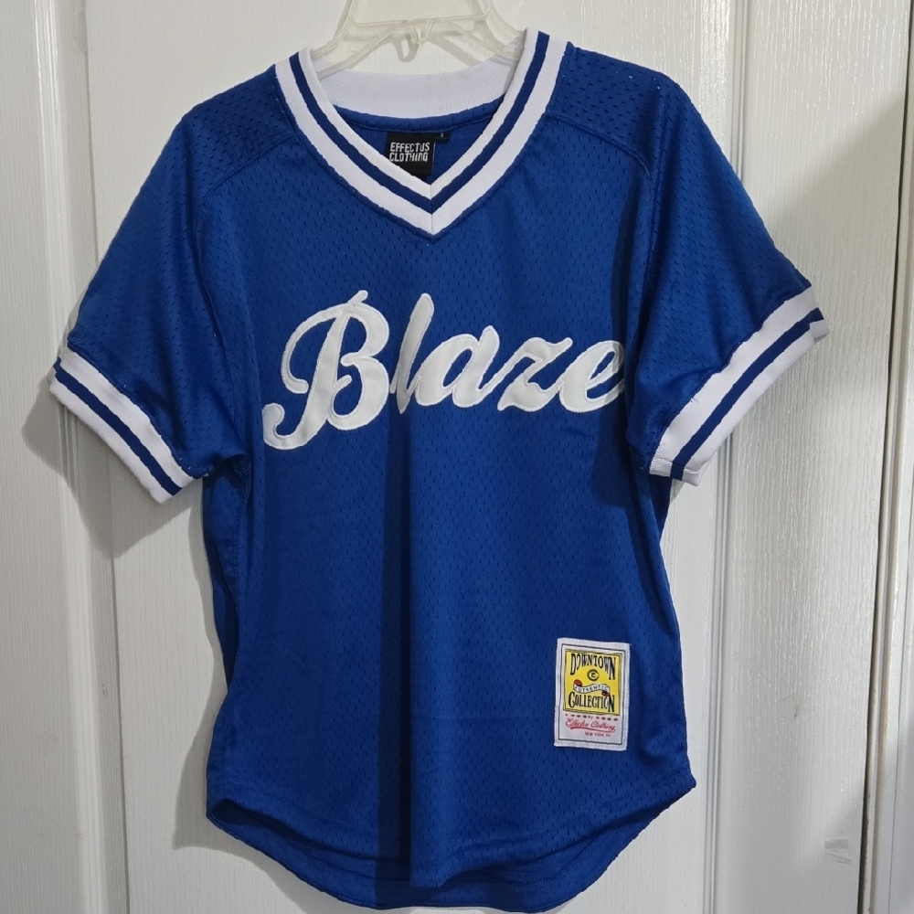 Effectus Clothing Urban Streetwear Blue and White Retro Jersey Sz S